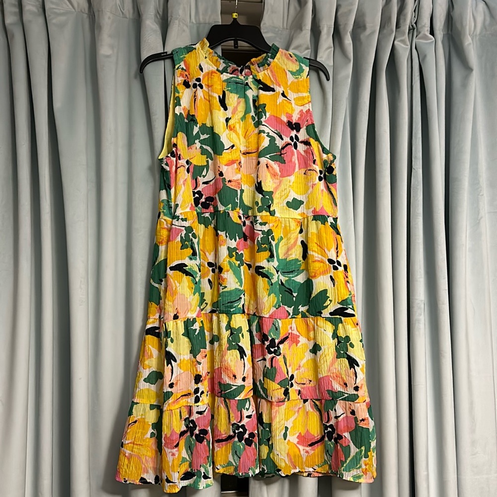 Ann Taylor Loft ruffle tiered dress. Sleeveless/lined in gently used condition.